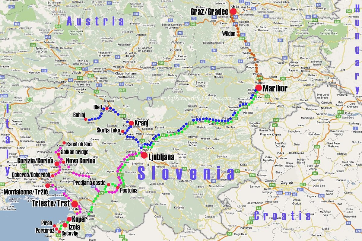 pirk uosto Slovėnijos žemėlapis