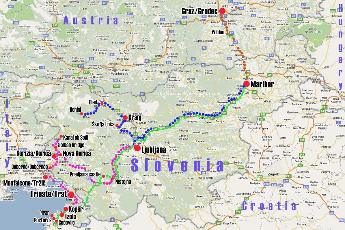 pirk uosto Slovėnijos žemėlapis