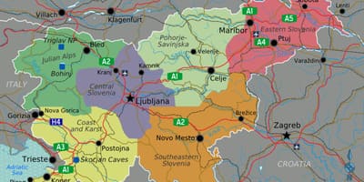 Slovėnija šalies žemėlapį