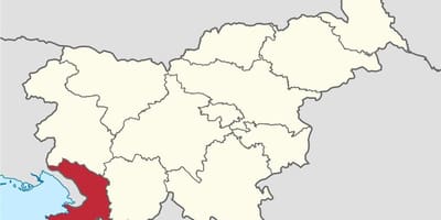 Žemėlapis karsto Slovėnija