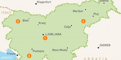 Žemėlapis novo mesto Slovėnija
