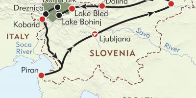 Žemėlapis piran Slovėnija