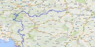 Žemėlapis Slovėnijos kalnų takas
