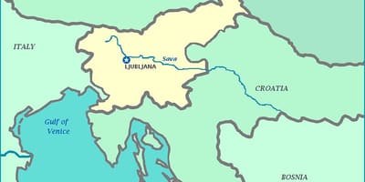 Žemėlapis Slovėnijos pakrantėje