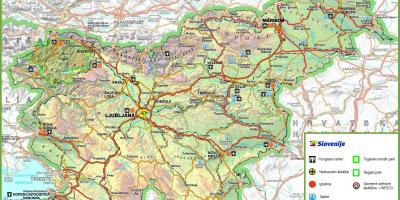 Žemėlapis Slovėnija kelių