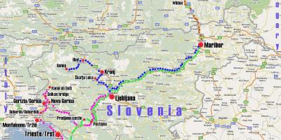 Pirk uosto Slovėnijos žemėlapis