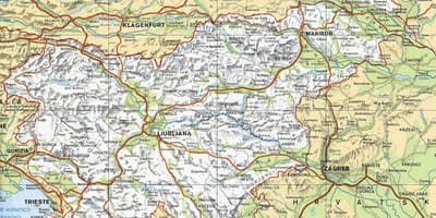 Žemėlapis terme Slovėnija